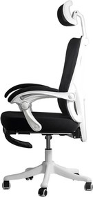 Scaun ergonomic OFF 428 negru, multiblock și suport picioare