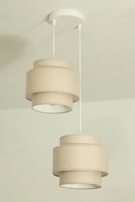 Brilagi - Lampă suspendată pe cablu RESNA, 2xE27/60W/230V, Ø 30 cm, bej