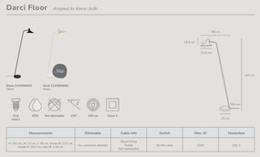 Lampa de podea design industrial nordic Darci