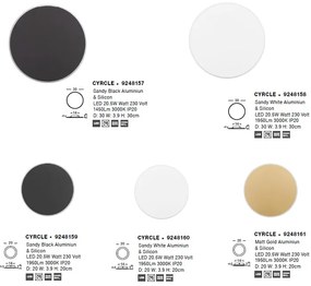Aplica LED de perete design ambiental CYRCLE 20cm alba