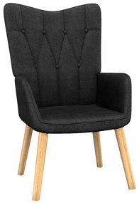 327529 vidaXL Scaun de relaxare, negru, material textil