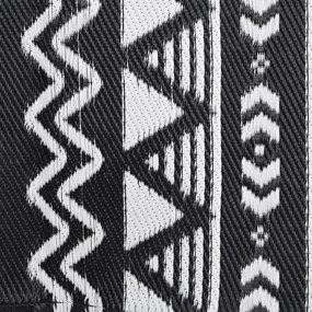 Covor de exterior, negru, 160x230 cm, PP black pattern, 160 x 230 cm