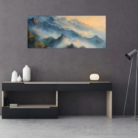 Tablou - Peisaj montan pictat (120x50 cm)
