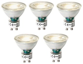 Set de 5 becuri LED GU10 cu 3 trepte de intensitate luminoasă, 7W, 600 lm, 3000K