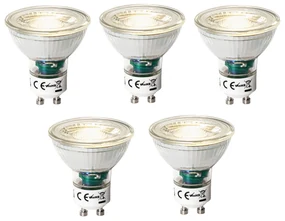 Set de 5 becuri LED GU10 cu 3 trepte de intensitate luminoasă, 7W, 600 lm, 3000K