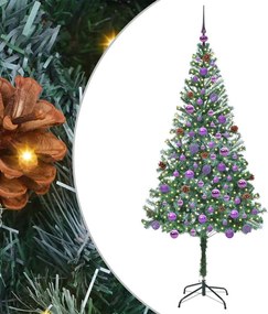 vidaXL Brad de Crăciun artificial cu 300 LED Verde 180 cm PVC și Oțel