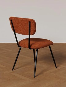 Scaun dining portocaliu din textil, Kiwi