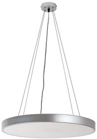 Lustra suspendata LED CCT si telecomanda Tesia 60cm, argintiu