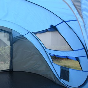 Outsunny Cort de Camping Pop Up pentru 2 Persoane cu 2 Uși, 4 Ferestre și Înveliș Impermeabil, 263.5x220x123 cm, Verde | Aosom Romania