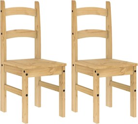 vidaXL Scaune de bucătărie, 2 buc., 40x46x99 cm, lemn masiv de pin