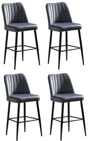Set de scaune de bar Vento Grey, 4 buc., 4 buc