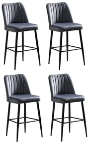 Set de scaune de bar Vento Grey, 4 buc., 4 buc
