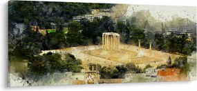 Tablou - Templul lui Zeus, Atena, Grecia (120x50 cm)