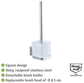 Suport pentru perie WC Wenko cu sistem de prindere Vacuum-Loc, până la 33 kg