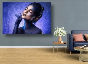 Tablou Canvas - Femeie cu machiaj albastru sexy