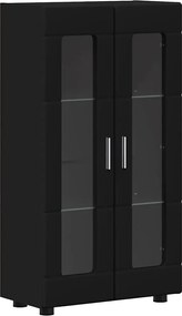 vidaXL Bufet cu raft FLORIN Negru 55,5 x 29 x 103 cm Lemn compozit