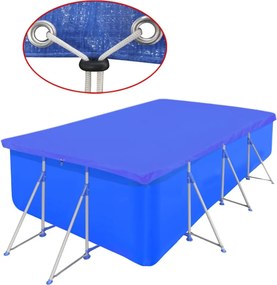 vidaXL Prelată pentru piscină, 540x270 cm, PE, dreptunghiular, 90 g/mp