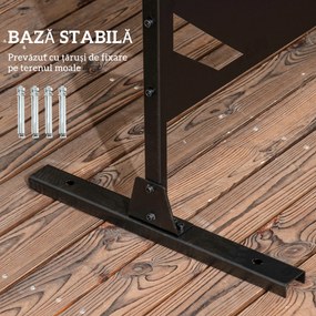 Outsunny Panou de Intimitate pentru Exterior din Metal, 122 x 198 cm, Separator Decorativ cu Suport și Șuruburi de Expansiune, Panou Autoportant pentru Grădină, Terasă, Piscină, Frunză de Bananier | Aosom Romania