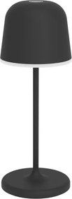 Eglo 901877 - Lampă de masă LED MANNERA-S, reglabilă și reîncărcabilă, pentru exterior, LED/1,8W/5V, IP54, neagră