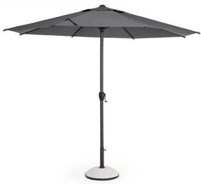 Umbrela de gradina cu brat pivotant gri antracit din poliester si metal, ∅ 300 cm, Rio Bizzotto