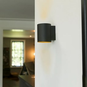 Aplică neagră cu auriu rotundă - Sola