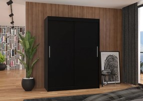 Dulap cu usi glisante 150x215 cm, Denver, ADRK Furniture (Culoare: Ciocolata)