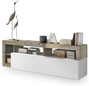 Comodă TV LENOR alb/maro