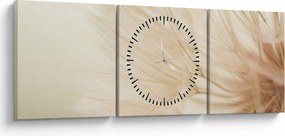 Tablou - Detaliu flori (cu ceas) (90x30 cm)