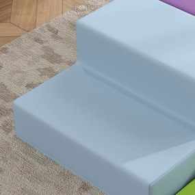 HOMCOM Set 4 Blocuri Moi pentru Copii 1-3 Ani, Spumă și Piele PU, Jucării de Cățărat, Multicolor | Aosom Romania