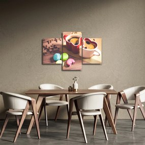 Tablou cu cafea și macarooni (90x60 cm)