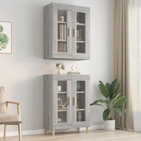 vidaXL Dulap de perete suspendat, gri sonoma, 69,5x34x90 cm
