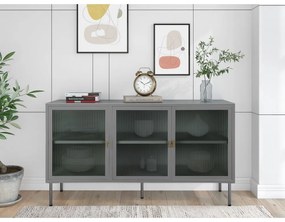 Vitrină gri din metal 130x75 cm Rosalie – Støraa