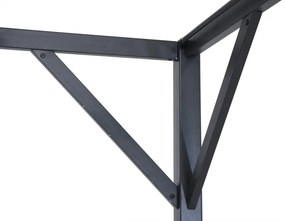 Santorini 3 x 4 m antracit metal pergole terasă cadru Garden Point