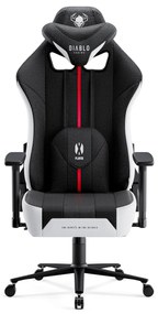 Scaun Gaming Diablo X-Player 2.0 Din Material Normal Size: Alb-Negru