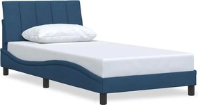 vidaXL Cadru de pat fără saltea Hanko țesătură albastră 100x200 cm