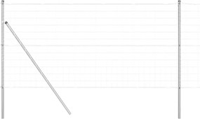 vidaXL Gard cu Stâlp Argintiu 1 x 10 m Oțel și PVC