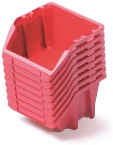 Cutii plastic 144x118x84mm Roșu 8 buc