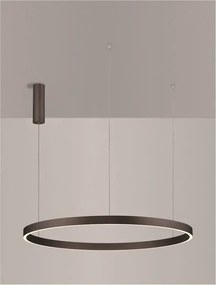 Lustra LED circulara ELOWEN 98cm, maro