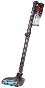 Aspirator vertical Ninja IZ300EUT, 309W, 0.7 l, 3 viteze, Autonomie pana la 60 min, HEPA, LED Smart display, Perie cu lumina, Negru / Rosu