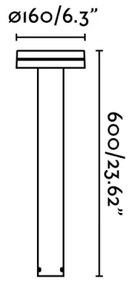 Lampă LED de exterior FARO 71949 ESPOT LED/9W/230V IK07 IP65 60 cm maro