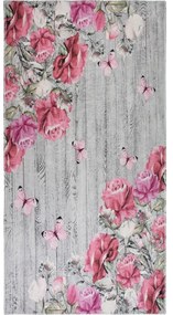 Covor roz/gri lavabil 80x150 cm Blooming Roses – Vitaus