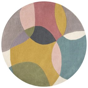 Covor țesut manual rotund din lână ø 160 cm Glow Multi – Flair Rugs