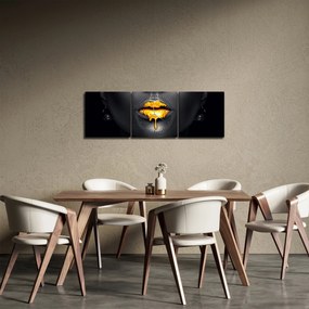 Tablou - Buzele femeii (cu ceas) (90x30 cm)