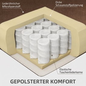HOMCOM Scaun Rabatabil cu Ridicare Electrică și Înclinare la 135°, 8 Puncte de Masaj și 4 Modalități, 85x94x107 cm, Maro Închis | Aosom Romania