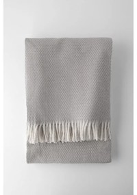 Pled din amestec de bumbac Euromant Zen, gri, 140 x 180 cm