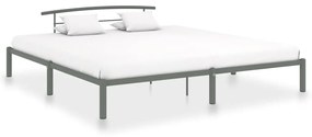 vidaXL Cadru de pat, gri, 180 x 200 cm, metal