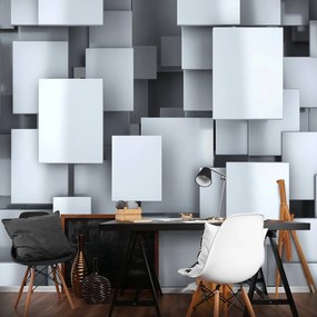 Fototapet - Pătrate 3D (254x184 cm)