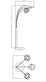 Globo 67179S1 - Lampă de podea LED tactilă dimabilă DELLA 48W/230V 3000-6000K