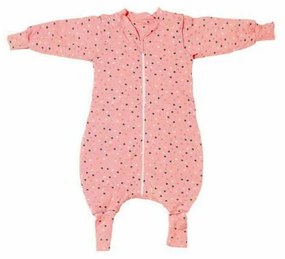 Kidsdecor - Sac de dormit cu picioruse si maneci Pink Star - 110 cm, 3 Tog - Iarna