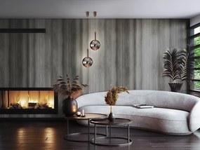 Pendul bronz inchis cu sticla fumurie LED Sapore